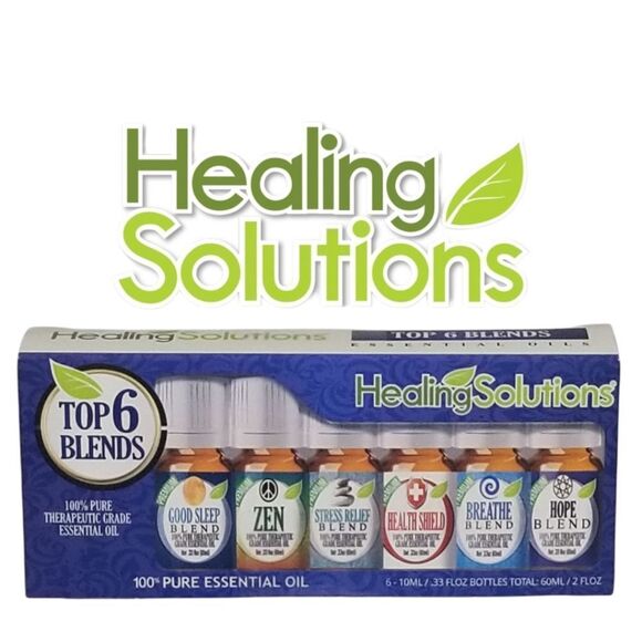Healing Solutions Essential Oil Top Blends Gift Set Pack Of 6 - Picture 1 of 5